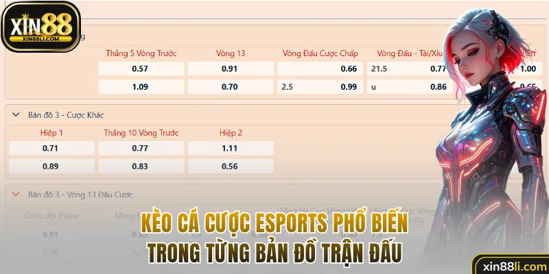 Kèo cá cược esports tính theo từng bản đồ