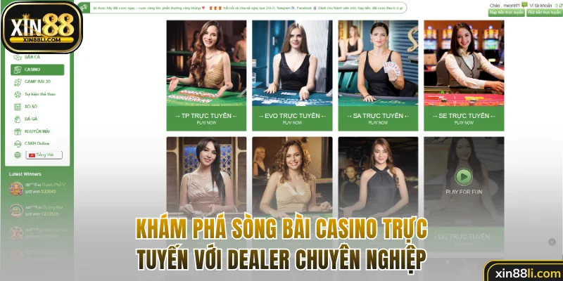 Khám phá sòng bài casino trực tuyến với dealer chuyên nghiệp