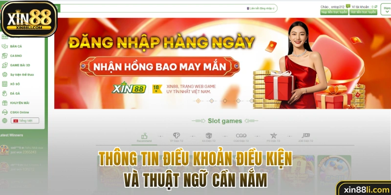 Thông tin điều khoản điều kiện và thuật ngữ cần nắm